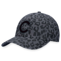 Women's Chicago Cubs Leopard Adjustable Hat - Black